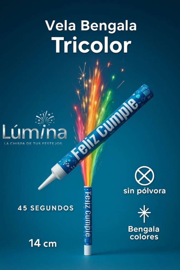 Vela Bengala Tricolor (14 cm) – 45 s
