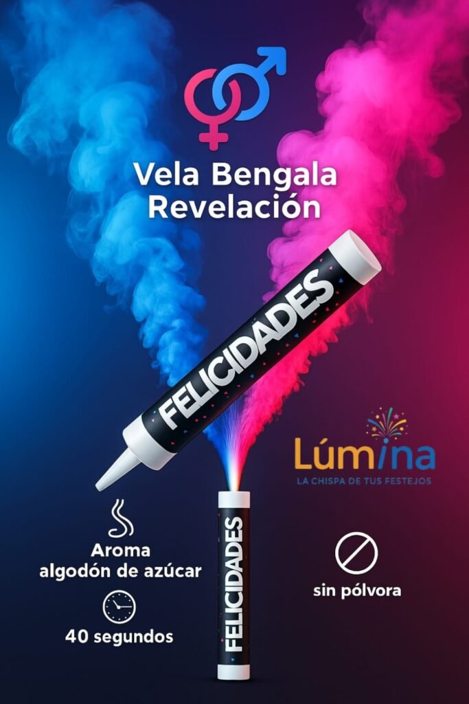 Vela Bengala Revelación – 40 s – Aroma algodón de azúcar