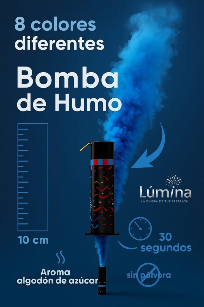 Bomba de Humo – 8 colores – 30 s – 10 cm